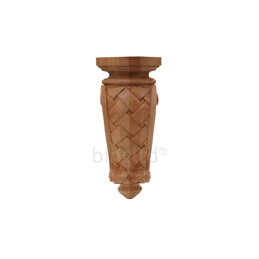 Bingltd - 13.5’’ Cherry Basket Weave Corbel (C86-Cher-Unf) Corbels & Brackets