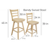 Bandy Bar & Counter Stool – Unfinished