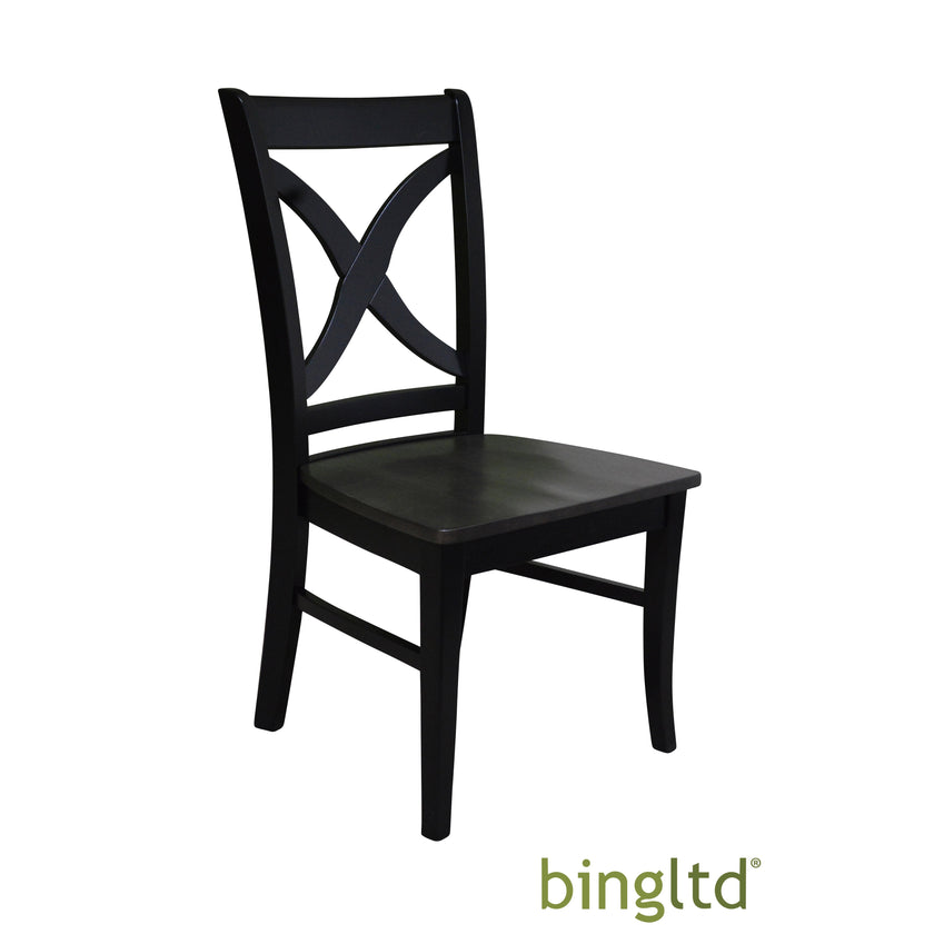 Bingltd - Madison 39’ Tall Dining Chair Set Of 2 (Ch14-Rw) Black /