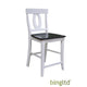 Bingltd - Violet 41’ Tall Stool Set Of 1 (Stl1702-Rw) Sky Grey & White / Chair