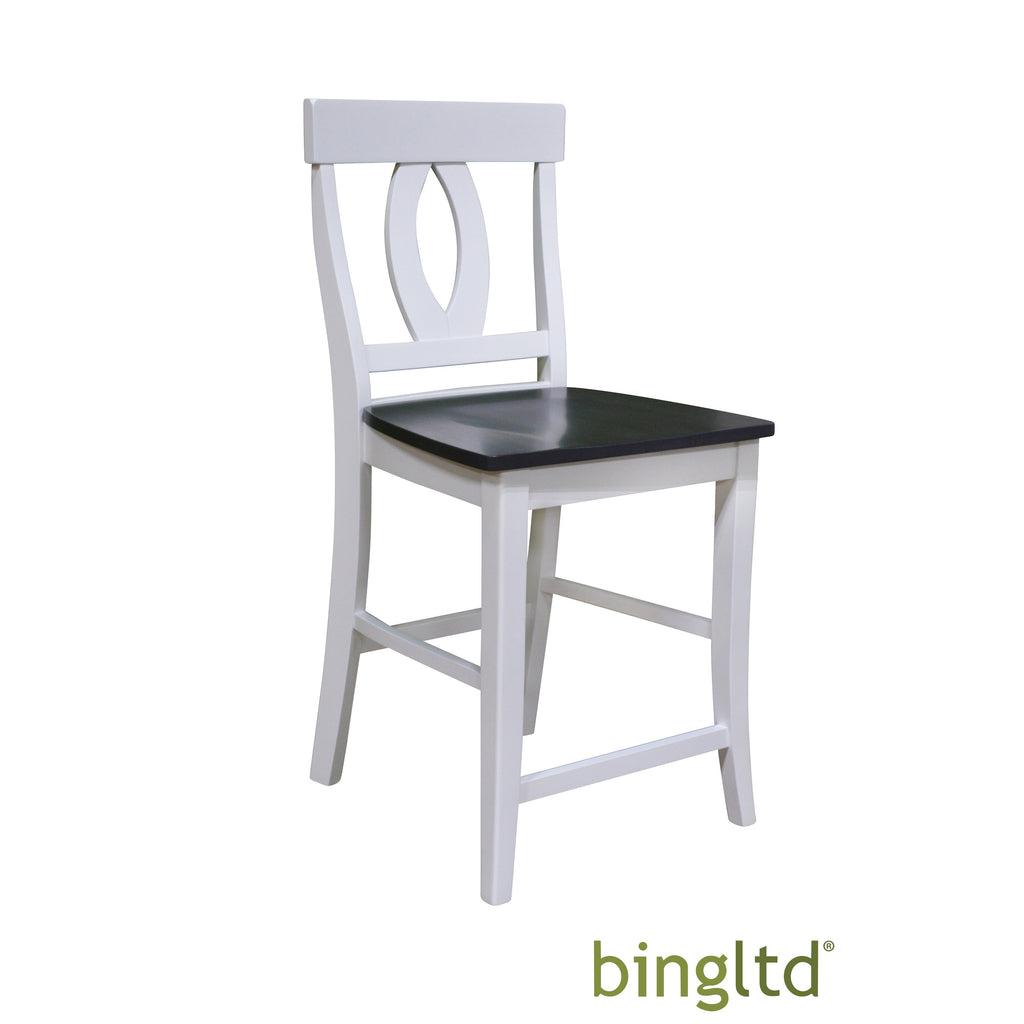 Bingltd - Violet 41’ Tall Stool Set Of 1 (Stl1702-Rw) Sky Grey & White / Chair