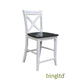 Bingltd - Ruby 40’ Tall Stool Set Of 1 (Stl142-Rw) Sky Grey & White / Chair