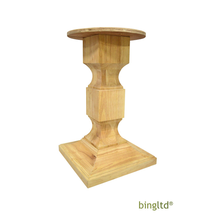 Chelsea Square Pedestal Table Base (Wh-Chelsea(Size)-Color) 28’ Tall / Unfinished Set Of 1