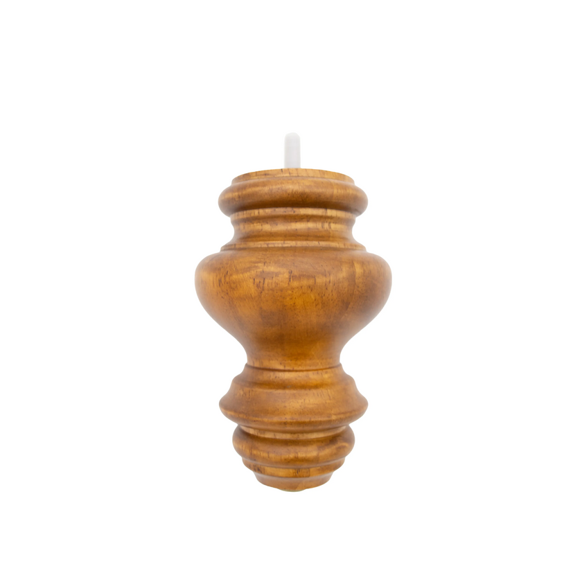 6 1/4’ Turned Hardwood Sofa Legs (P844) Walnut / Set Of 1
