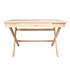 Remo Desk X Leg Design Solid Wood With Drawer - Unfinished Desks
