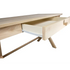 Remo Desk X Leg Design Solid Wood With Drawer - Unfinished Desks