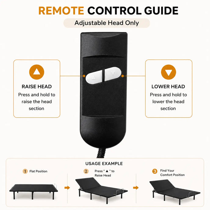 Dormi Adjustable Bed with remote, Head Lift 8