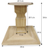 Reserved For Gs - 34 1/2’ Tall Chelsea Square Pedestal Table Base (Wh-Chelsea34-Rw-Unf)