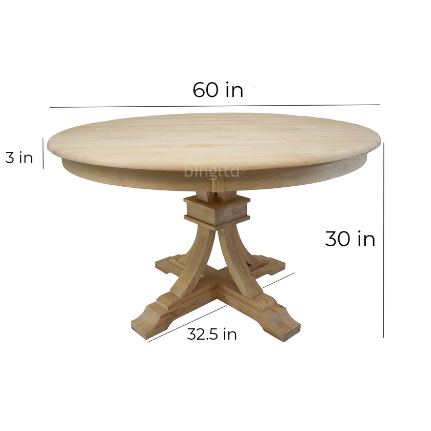 BingLTD - Gabriel Dining Table – Unfinished