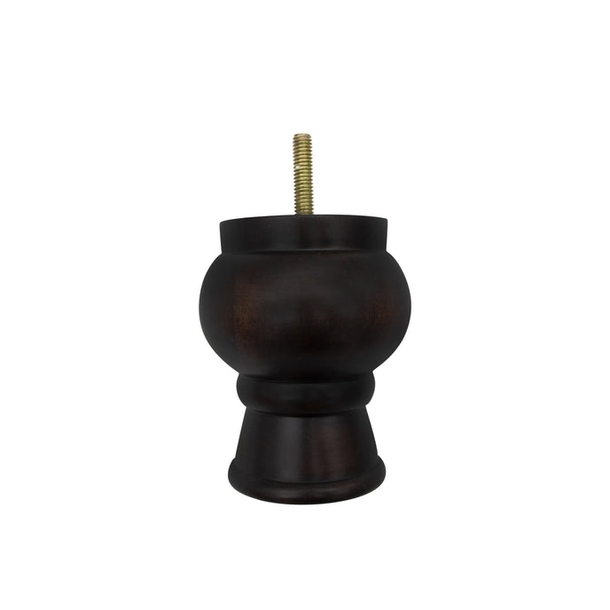 Bingltd - 4 1/2’ Tall Turned Sofa Legs Set Of (P3041-Rw) Dark Walnut (202) / 10Mm
