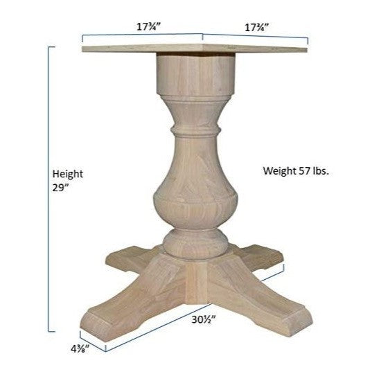 29’ Tall Taylor Round Pedestal Table Base (Pd-R2901-Rw-Unf)