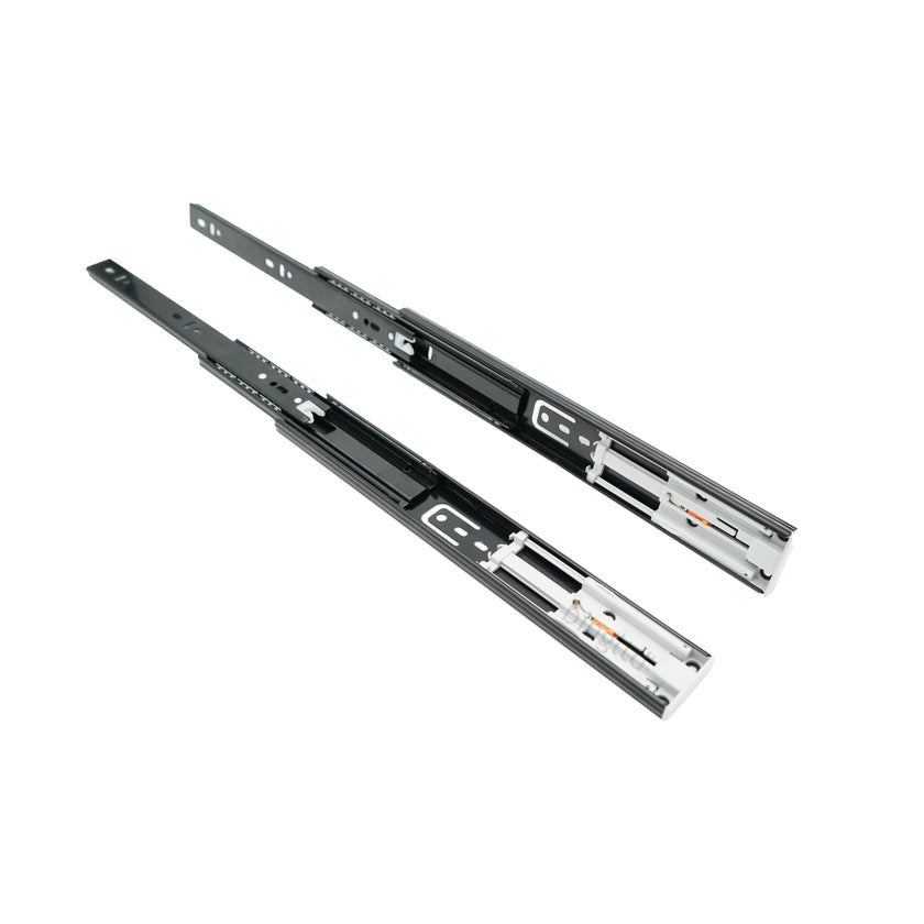 bingltd-  Soft Close Ball Bearing Hardware 3-Section Full Extension Side Mount Black Drawer Slides, 150 LB Capacity Drawer Slides
