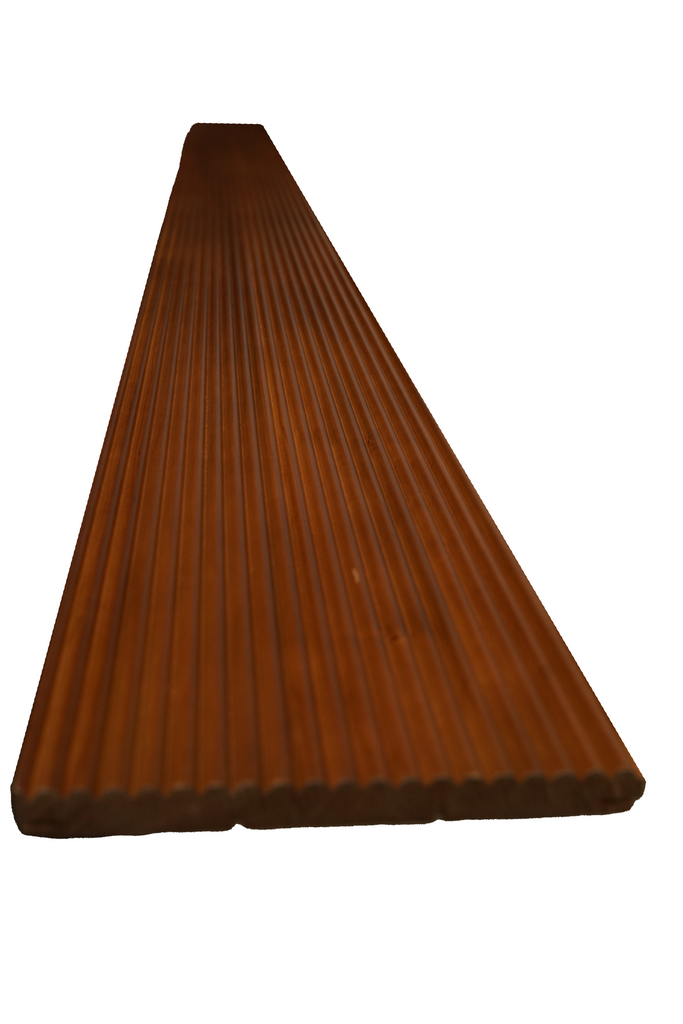 Bingltd - 96’ Long X 8’ Wide Single Bead Fluted Wall Panel Carbonized Poplar Finished 1 Pc