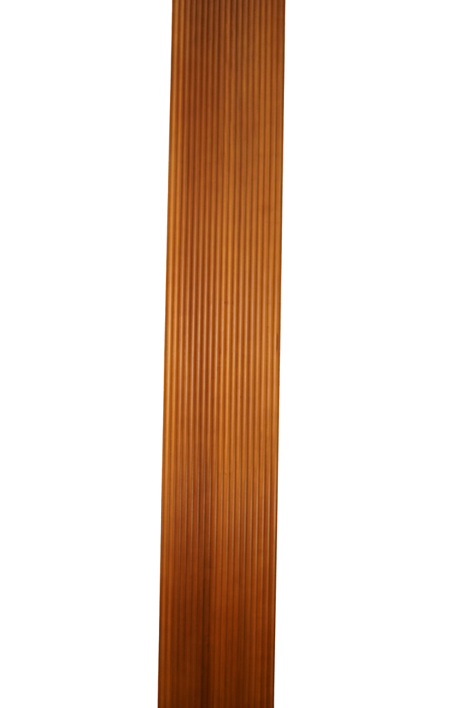 Bingltd - 96’ Long X 8’ Wide Single Bead Fluted Wall Panel Carbonized Poplar Finished 1 Pc