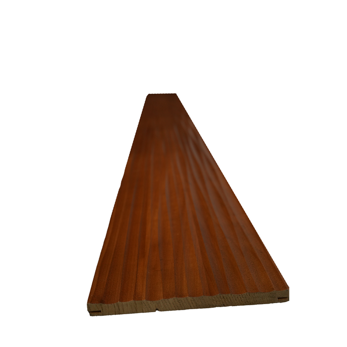 Bingltd - 96’ Long X 8’ Wide Waves Wall Panel Carbonized Poplar Finished 1 Pc (Wp-004-Cp-Unf)