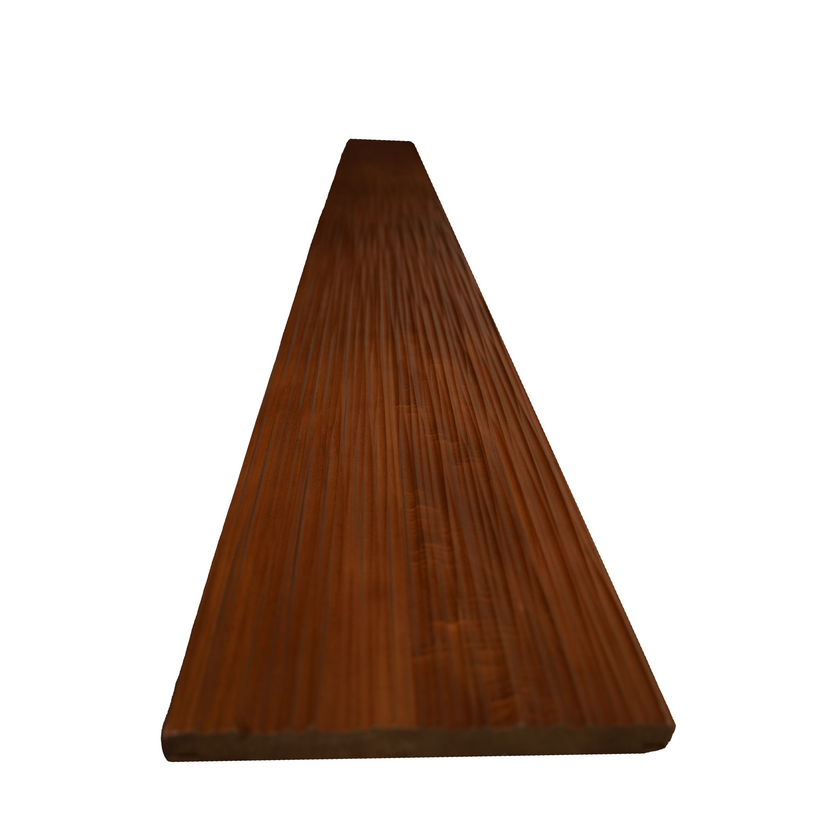 Bingltd - 96’ Long X 8’ Wide Ripples Wall Panel Carbonized Poplar Finished 1 Pc (Wp-005-Cp-Unf)