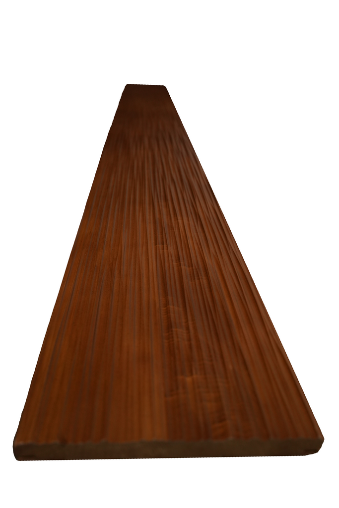 Bingltd - 96’ Long X 8’ Wide Ripples Wall Panel Carbonized Poplar Finished 1 Pc (Wp-005-Cp-Unf)