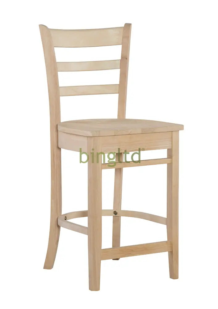 Bandy Bar & Counter Stool – Unfinished 24’ (Counter Height) / Set Of 1 No Table Stools