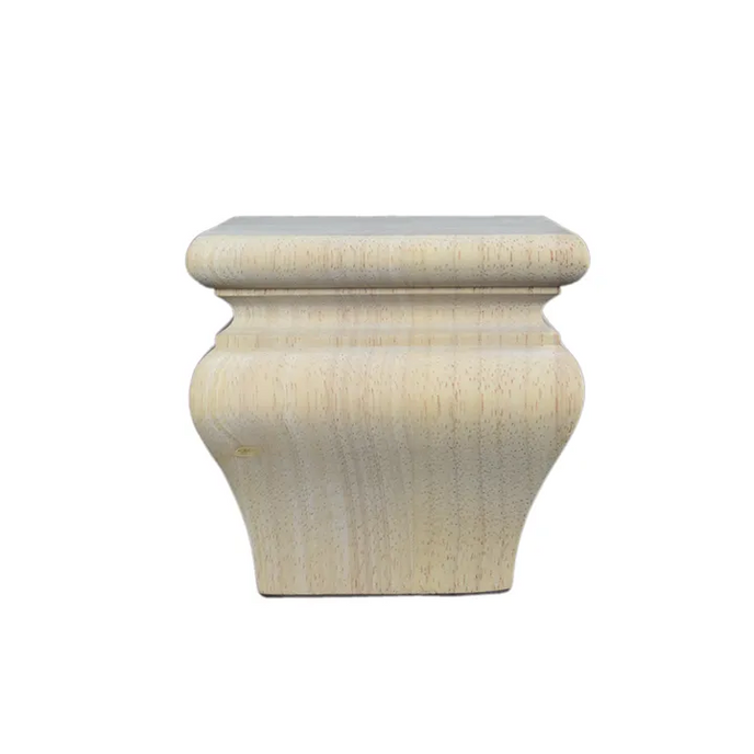4 1/2’ Bun Feet Hardwood Sofa Legs (Bf959-C-Rw) Unfinished / Box Of 18