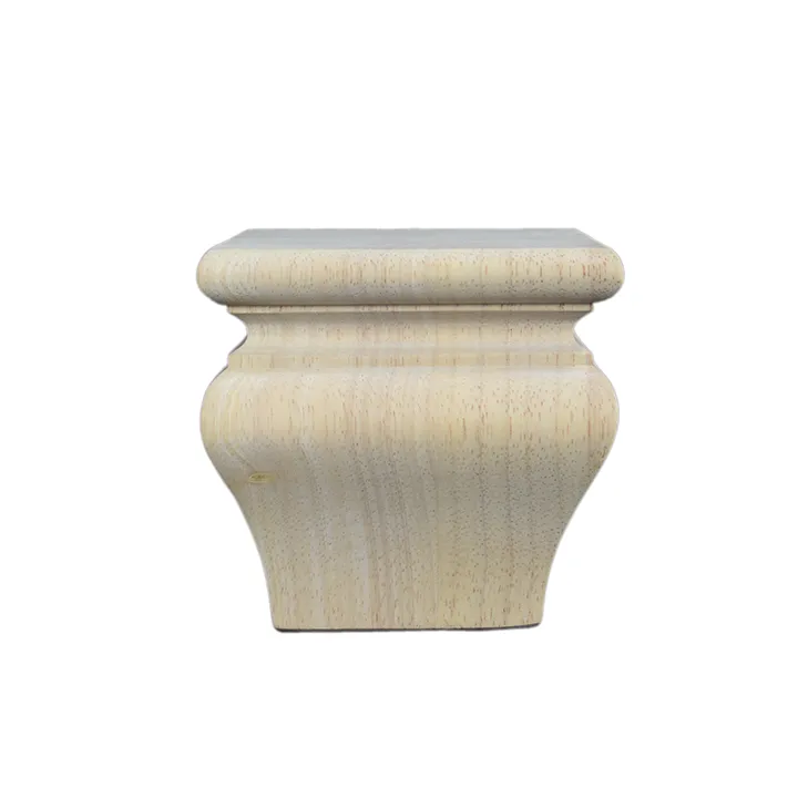4 1/2’ Bun Feet Hardwood Sofa Legs (Bf959-C-Rw) Unfinished / Box Of 18