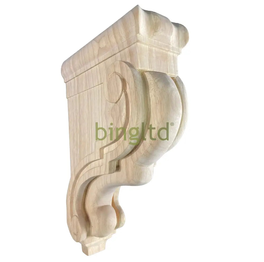 Bingltd - 13’ Corbel Traditional Rubberwood Bracket (C-Pt4-Rw) Unfinished / Box Of 8 Corbels &