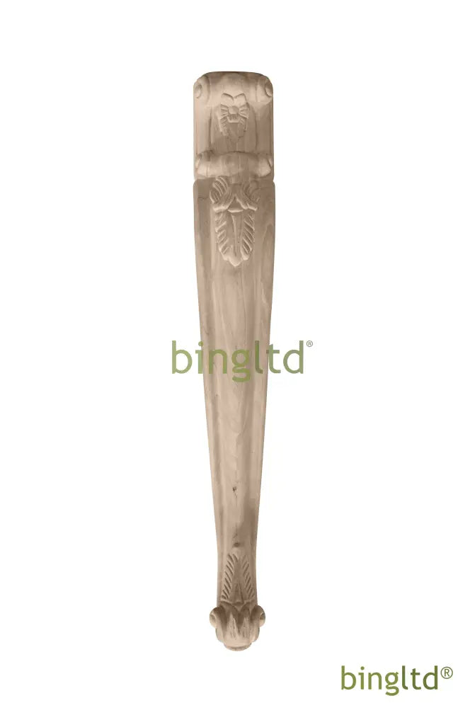 Bingltd - 30 1/4’ Tall Unfinished Rubberwood David Dining Table Leg 1 Pc (Tl-David Leg) Legs
