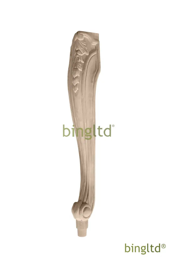 Bingltd - 30’ Tall Unfinished Rubberwood Chippendale Dining Table Leg 1 Pc (Tl-Chippendale Leg) Legs
