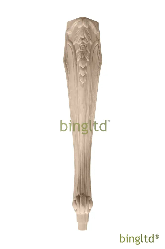 Bingltd - 30’ Tall Unfinished Rubberwood Chippendale Dining Table Leg 1 Pc (Tl-Chippendale Leg) Legs