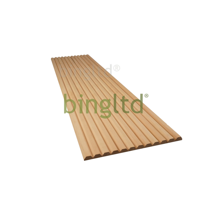 Bingltd - 48’’ Long X 12’’ Wide With 1’’ Bevel Slat Tambourunfinished 1 Pc (Wp-8204-Unf) Wall Panel