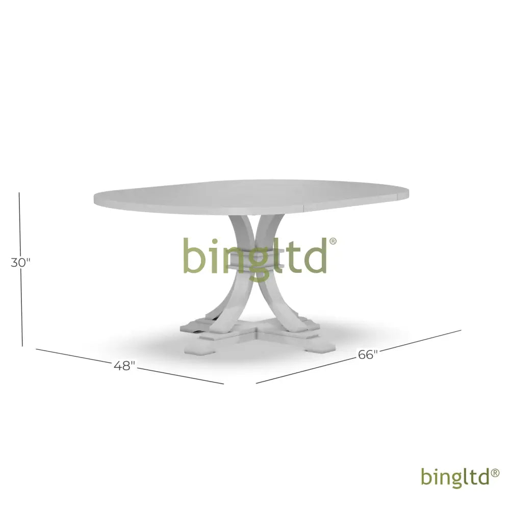 Bingltd - 48’ X To 66’ Butterfly 30’ Tall Gabriel Dining Table (Tt4866-Pd-12B30) Chalk / Set