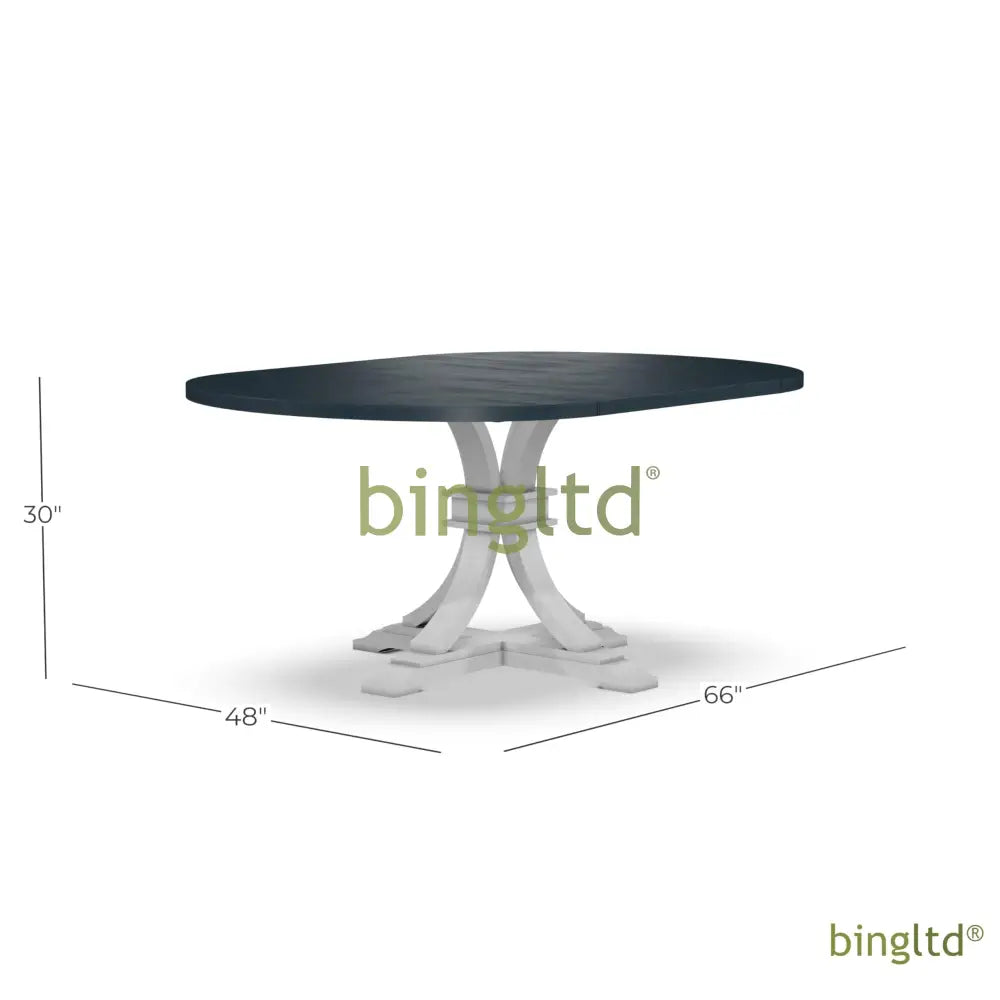 Bingltd - 48’ X To 66’ Butterfly 30’ Tall Gabriel Dining Table (Tt4866-Pd-12B30) Denim /