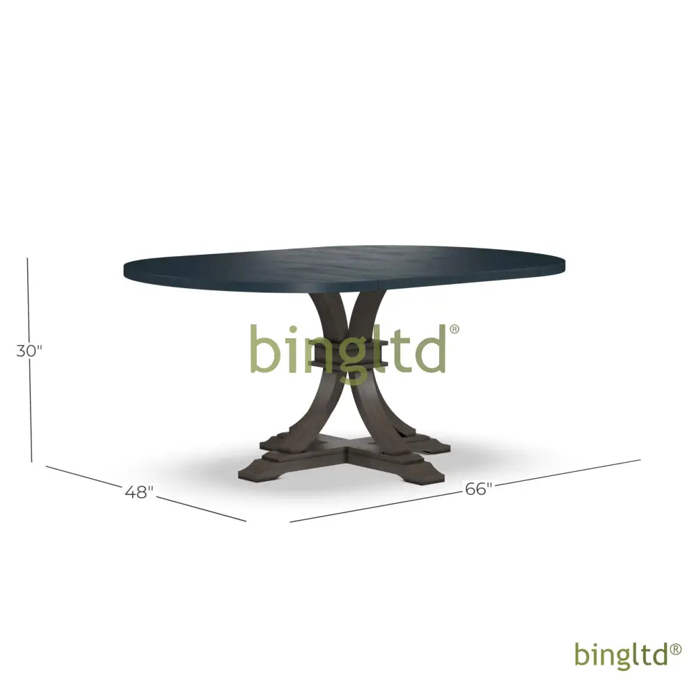 Bingltd - 48’ X To 66’ Butterfly 30’ Tall Gabriel Dining Table (Tt4866-Pd-12B30) Denim /
