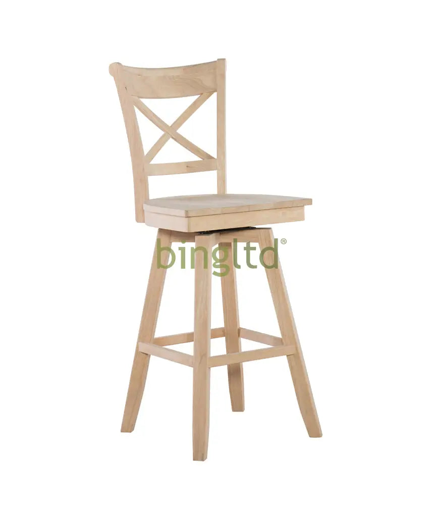 Bingltd - Avian Bar Swivel Stool Unfinished At 24’ Or 30’ Seating Height (Bar Height) / Yes Set