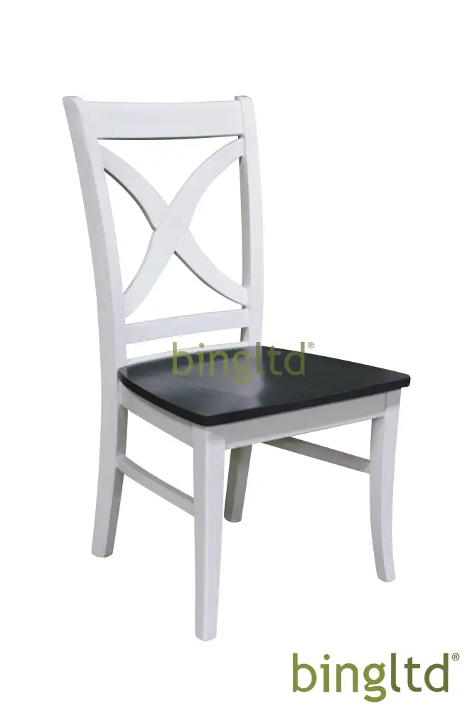 Bingltd - Madison 39’ Tall Dining Chair Set Of 2 (Ch14-Rw) Sky Grey & White /