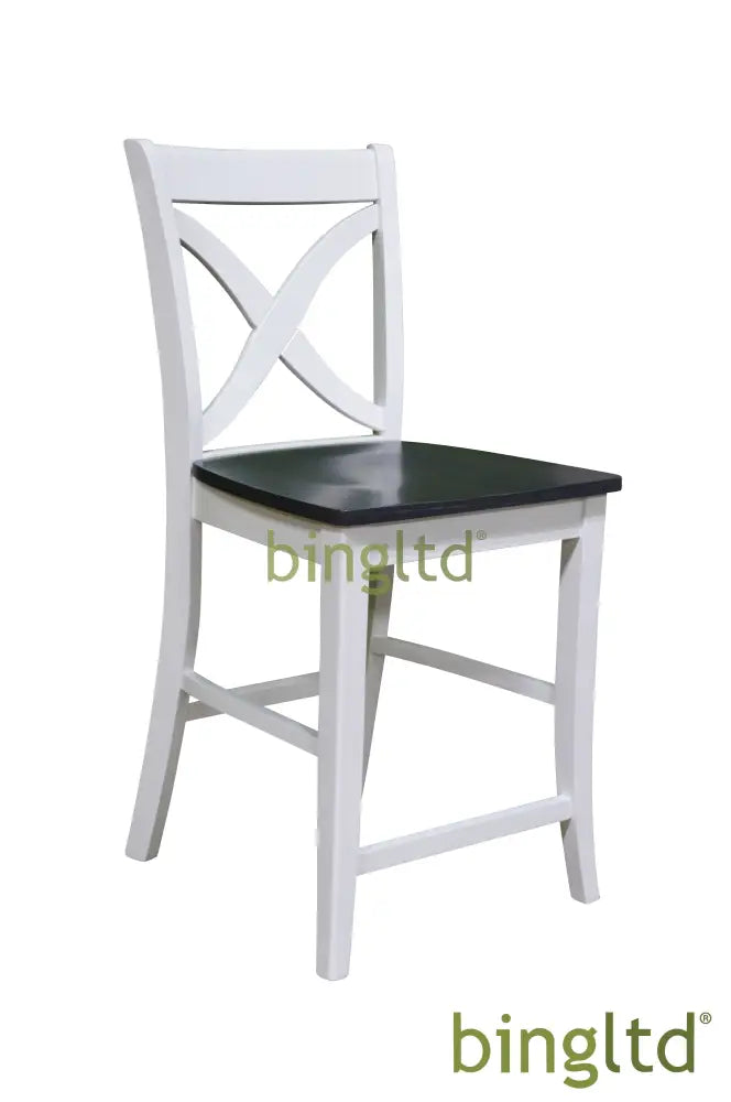 Bingltd - Ruby 40’ Tall Stool Set Of 1 (Stl142-Rw) Sky Grey & White / Chair