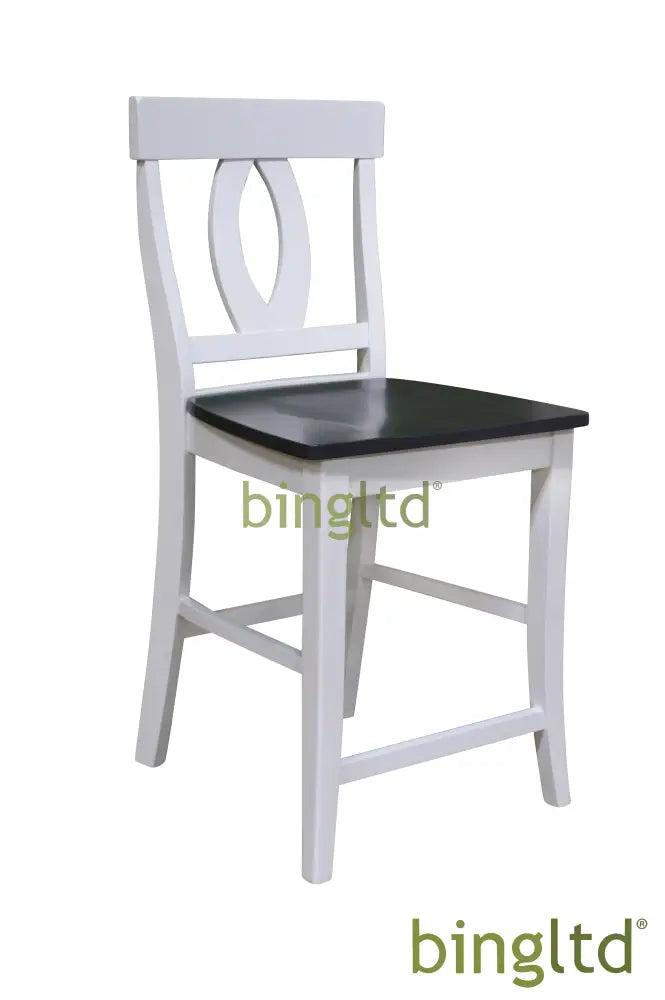 Bingltd - Violet 41’ Tall Stool Set Of 1 (Stl1702-Rw) Sky Grey & White / Chair