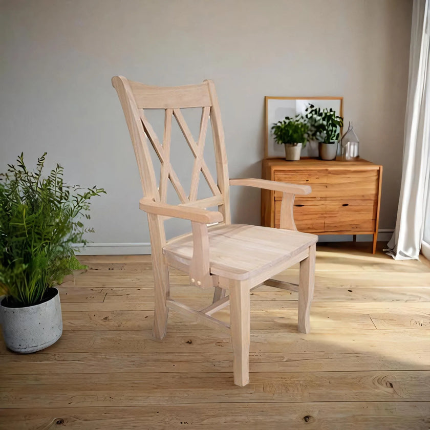 Barner Dining Chair – Unfinished (CH4101[A]-RW-UNF)