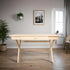 Remo Desk X Leg Design Solid Wood With Drawer - Unfinished