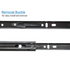 bingltd- Interlock Hardware 3-Section Full Extension Side Mount Black Drawer Slides, 150 LB Capacity Drawer Slide