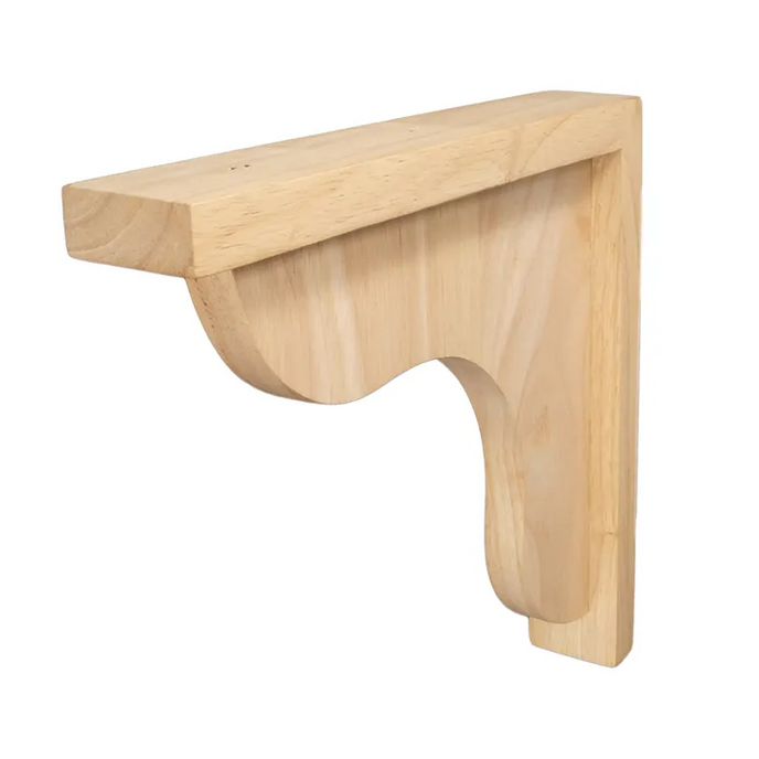 7’ Corbel Traditional Rubberwood Bracket (C-Scs-Rw) Unfinished / Box Of 40 Corbels & Brackets