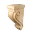 14’ Corbel Traditional Style In Solid Wood (C1) Unfinished / Box Of 4 Rubberwood Corbels & Brackets