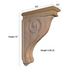 13’ Oak Rosette Large Corbel (C114-Oak-Unf) Corbels & Brackets