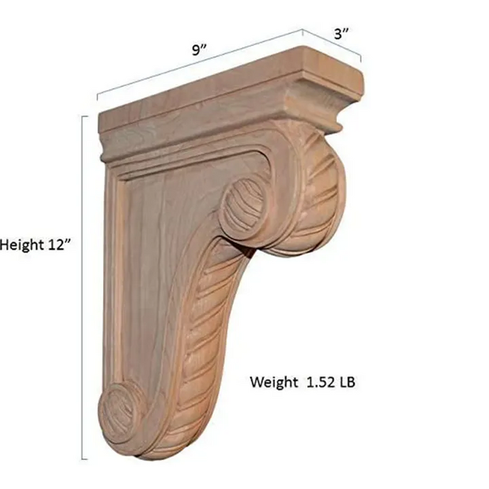 12’ Cherry Estero Corbel (C221-Cher-Unf) Corbels & Brackets