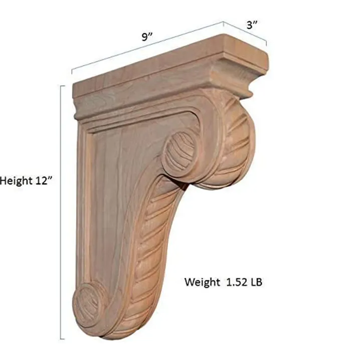 12’ Cherry Estero Corbel (C221-Cher-Unf) Corbels & Brackets