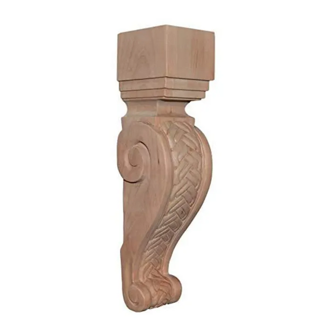 13’ Braid Corbel (C48) Unfinished / Set Of 1 Cherry Corbels & Brackets