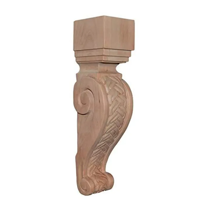 13’ Braid Corbel (C48) Unfinished / Set Of 1 Cherry Corbels & Brackets