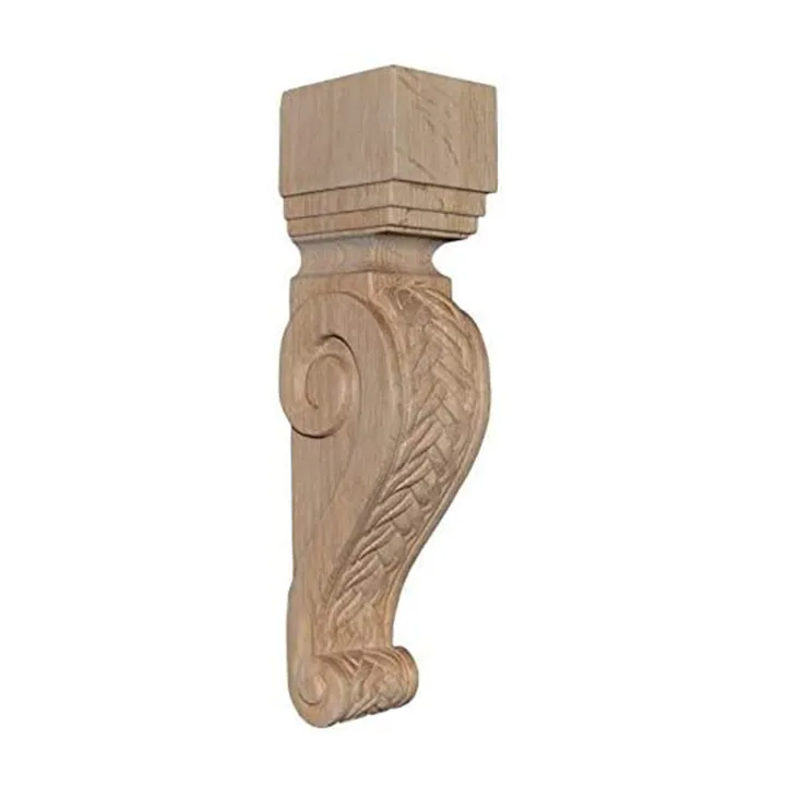 13’ Braid Corbel (C48) Unfinished / Set Of 1 Oak Corbels & Brackets