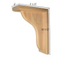 10 1/2’ Corbel Traditional Solid Hardwood Bracket (C6) Unfinished / Box Of 24 Rubberwood Corbels