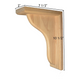 10 1/2’ Corbel Traditional Solid Hardwood Bracket (C6) Unfinished / Box Of 24 Rubberwood Corbels