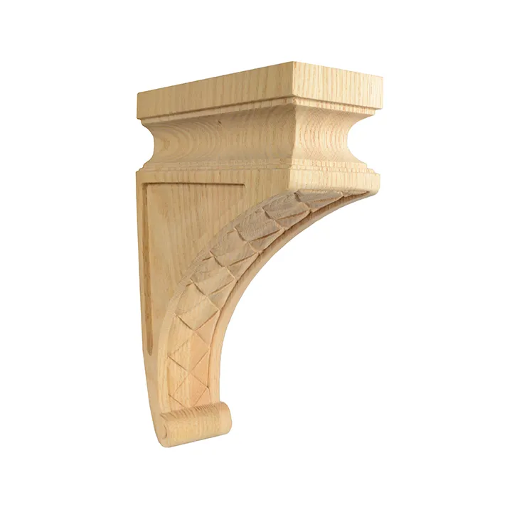 13’ Solid Bracket (C97) Unfinished / Set Of 1 Oak Corbels & Brackets